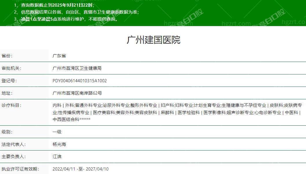 求告知广州建国医院私密科靠不靠谱？分析科室优势和患者反馈情况
